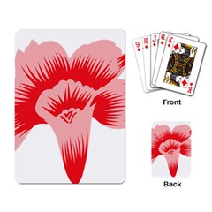 A Red Flower On A Black Background Playing Cards Single Design (rectangle)