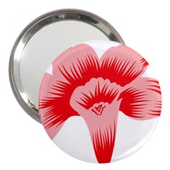 A Red Flower On A Black Background 3  Handbag Mirrors by catchydesignhill