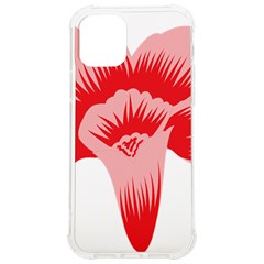 A Red Flower On A Black Background Iphone 12/12 Pro Tpu Uv Print Case by catchydesignhill