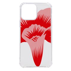 A Red Flower On A Black Background Iphone 13 Pro Max Tpu Uv Print Case by catchydesignhill