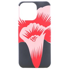 A Red Flower On A Black Background Iphone 15 Pro Max Black Uv Print Pc Hardshell Case by catchydesignhill