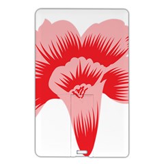 A Red Flower On A Black Background Name Card Style Usb Flash Drive by catchydesignhill