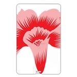 A Red Flower On A Black Background Name Card Style USB Flash Drive Back