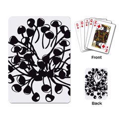 A Black And White Picture Of A Bunch Of Flowers Playing Cards Single Design (rectangle) by catchydesignhill