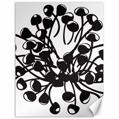 A Black And White Picture Of A Bunch Of Flowers Canvas 18  X 24  by catchydesignhill