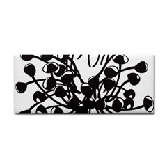 A Black And White Picture Of A Bunch Of Flowers Hand Towel by catchydesignhill