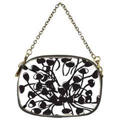 A Black And White Picture Of A Bunch Of Flowers Chain Purse (one Side) by catchydesignhill