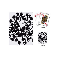 A Black And White Picture Of A Bunch Of Flowers Playing Cards Single Design (mini)