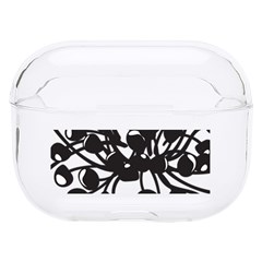 A Black And White Picture Of A Bunch Of Flowers Hard Pc Airpods Pro Case by catchydesignhill