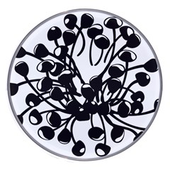 A Black And White Picture Of A Bunch Of Flowers Wireless Fast Charger(white) by catchydesignhill