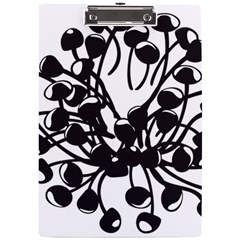 A Black And White Picture Of A Bunch Of Flowers A4 Acrylic Clipboard by catchydesignhill