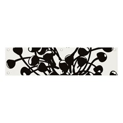 A Black And White Picture Of A Bunch Of Flowers Banner And Sign 4  X 1  by catchydesignhill