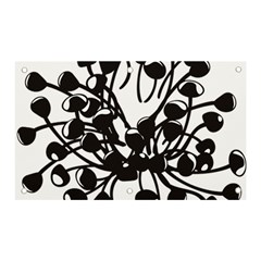 A Black And White Picture Of A Bunch Of Flowers Banner And Sign 5  X 3  by catchydesignhill