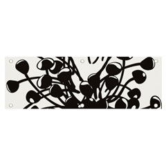 A Black And White Picture Of A Bunch Of Flowers Banner And Sign 6  X 2  by catchydesignhill