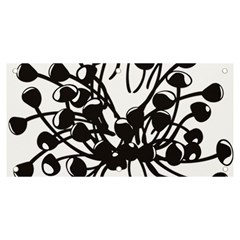 A Black And White Picture Of A Bunch Of Flowers Banner And Sign 6  X 3  by catchydesignhill