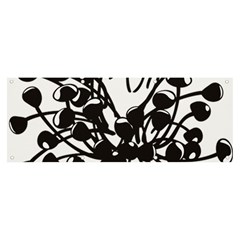 A Black And White Picture Of A Bunch Of Flowers Banner And Sign 8  X 3  by catchydesignhill