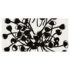 A Black And White Picture Of A Bunch Of Flowers Banner And Sign 8  X 4  by catchydesignhill