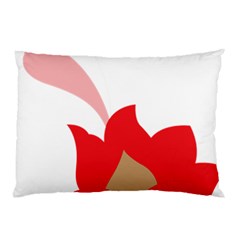 A Red Flower With A Black Background Pillow Case by catchydesignhill