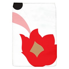 A Red Flower With A Black Background Removable Flap Cover (s) by catchydesignhill