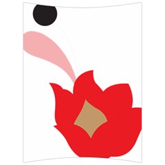 A Red Flower With A Black Background Back Support Cushion