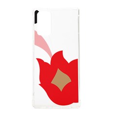 A Red Flower With A Black Background Samsung Galaxy Note 20 Tpu Uv Case