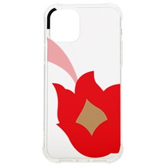 A Red Flower With A Black Background Iphone 12/12 Pro Tpu Uv Print Case by catchydesignhill