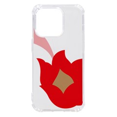 A Red Flower With A Black Background Iphone 14 Pro Tpu Uv Print Case by catchydesignhill