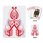 A Red And White Christmas Tree With Red Flowers Playing Cards Single Design (Rectangle) Back