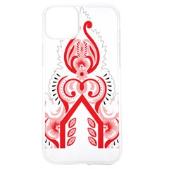 A Red And White Christmas Tree With Red Flowers Iphone 15 Tpu Uv Print Case by catchydesignhill