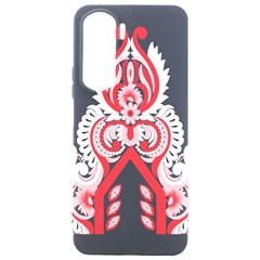 A Red And White Christmas Tree With Red Flowers Samsung Galaxy S24 Plus 6 7 Inch Black Tpu Uv Case by catchydesignhill