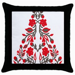 A Red And Beige Scarf With A Picture Of A Woman Holding A Tennis Racket Throw Pillow Case (black) by catchydesignhill