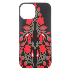 A Red And Beige Scarf With A Picture Of A Woman Holding A Tennis Racket Iphone 15 Black Uv Print Pc Hardshell Case by catchydesignhill