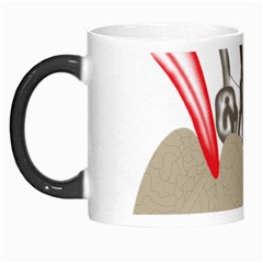 A Design Of A Red Flower On A White Background Morph Mug by catchydesignhill