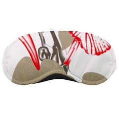 A Design Of A Red Flower On A White Background Sleep Mask by catchydesignhill