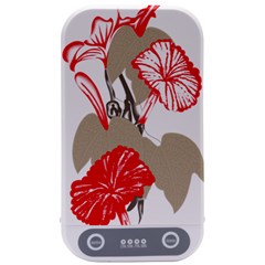 A Design Of A Red Flower On A White Background Sterilizers by catchydesignhill