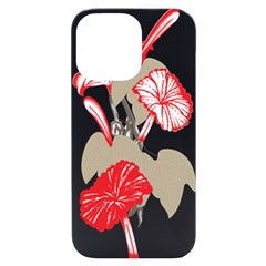 A Design Of A Red Flower On A White Background Iphone 14 Pro Max Black Uv Print Case by catchydesignhill