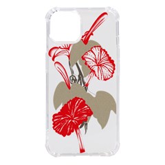 A Design Of A Red Flower On A White Background Iphone 14 Tpu Uv Print Case by catchydesignhill