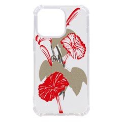 A Design Of A Red Flower On A White Background Iphone 13 Pro Tpu Uv Print Case by catchydesignhill