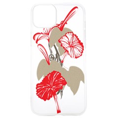 A Design Of A Red Flower On A White Background Iphone 15 Pro Tpu Uv Print Case by catchydesignhill