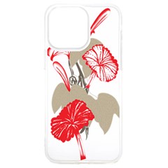 A Design Of A Red Flower On A White Background Iphone 15 Pro Max Tpu Uv Print Case by catchydesignhill