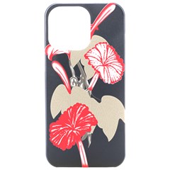 A Design Of A Red Flower On A White Background Iphone 15 Pro Max Black Uv Print Pc Hardshell Case by catchydesignhill