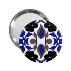 A Design Of A Blue And Black Flower 2 25  Handbag Mirrors by catchydesignhill