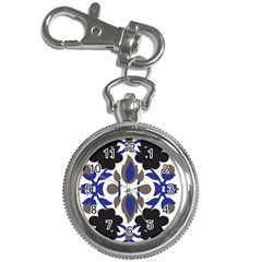 A Design Of A Blue And Black Flower Key Chain Watches by catchydesignhill