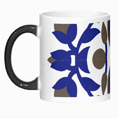 A Design Of A Blue And Black Flower Morph Mug by catchydesignhill