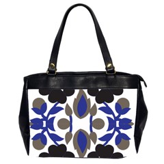 A Design Of A Blue And Black Flower Oversize Office Handbag (2 Sides) by catchydesignhill