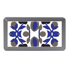 A Design Of A Blue And Black Flower Memory Card Reader (mini)