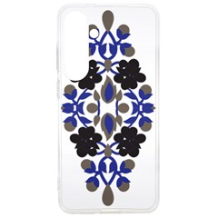 A Design Of A Blue And Black Flower Samsung Galaxy S24 Ultra 6 9 Inch Tpu Uv Case by catchydesignhill