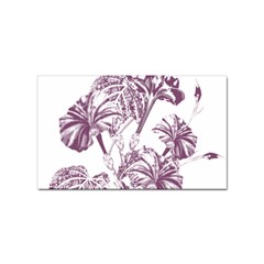 A Drawing Of A Plant With Purple Flowers Sticker (rectangular) by catchydesignhill