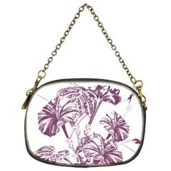 A Drawing Of A Plant With Purple Flowers Chain Purse (one Side) by catchydesignhill