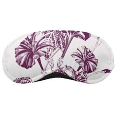 A Drawing Of A Plant With Purple Flowers Sleep Mask by catchydesignhill